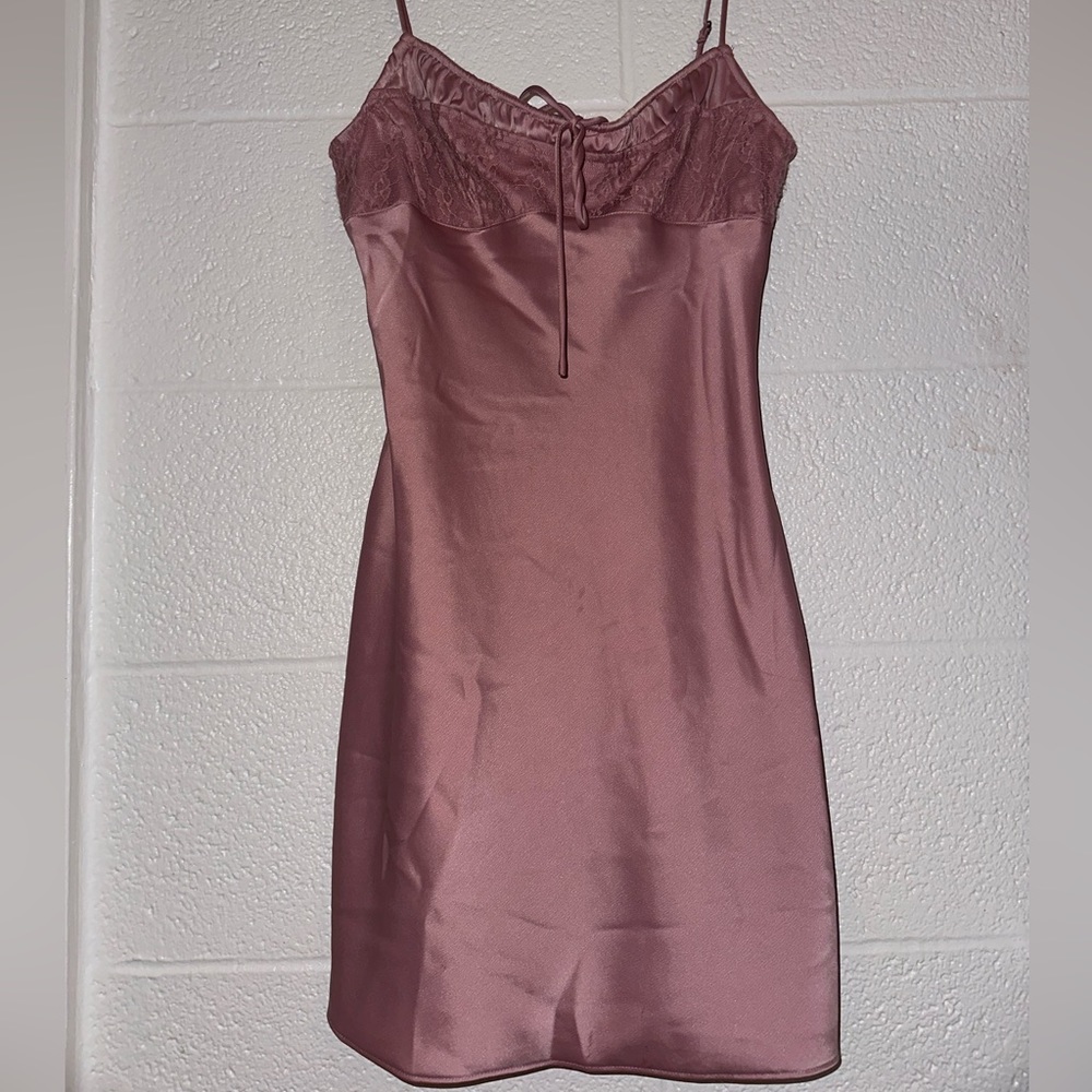 Urban Outfitters Silky Lace Mini Dress